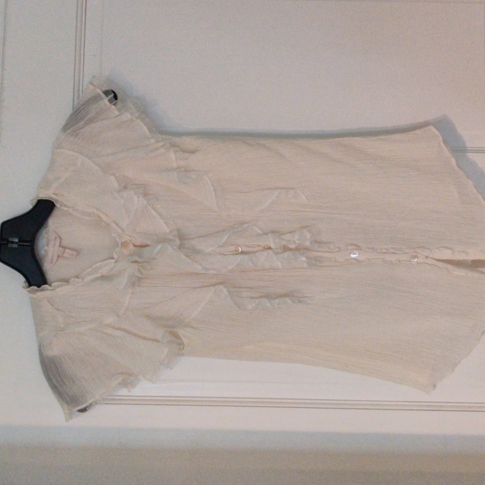 Rebecca Taylor White Ruffle Blouse